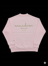“Amour De Soi” Crewneck Sweatshirt – Soft Pink