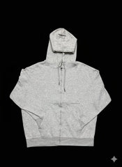 Classic Heather Grey Zip-Up Hoodie