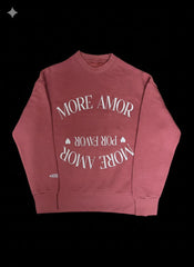 “More Amor” Crewneck Sweatshirt – Rose Pink