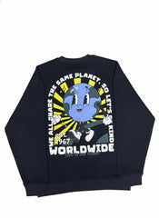Navy “Worldwide” Graphic Sweatshirt