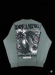 Dreaming “Above The Skies” Premium Sweatshirt – Sage Green